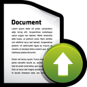 document, export, upload icon
