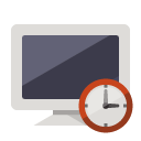 monitor,clock icon