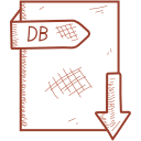 db, extention, file, format svg vector icon