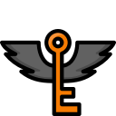 chamber, colour, harry, key, potter, secrets svg vector icon