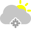 cloud, moon, snowflake svg vector icon