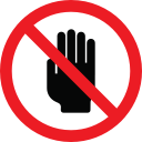 forbidden, hand, prohibition, warning svg vector icon