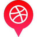 dribbble, logo, media, social svg vector icon