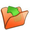 folder, orange, parent icon