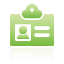 card, green, user icon