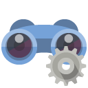 binoculars,gear icon
