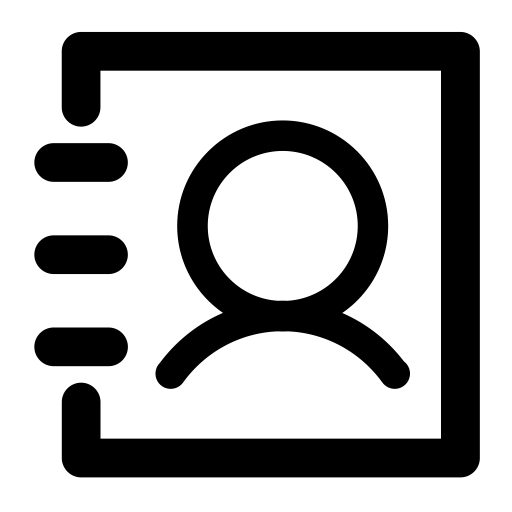 Contacts svg vector icon