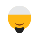beard, cap, emoji, face, islam, muslim, smilling face svg vector icon