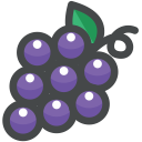 food, fruit, grape, organic, vegan, vegetarian svg vector icon