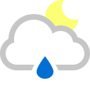 cloud, moon, raindrop svg vector icon