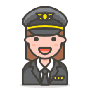 2, pilot, woman svg vector icon