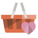shopping,basket,heart icon
