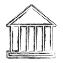 bank, money, productivity, shape, social svg vector icon