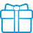 basic, blue, gift icon