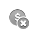 coin,dollar,close icon