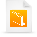 document, file, orange, paper icon