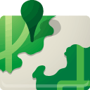 map, pin, with icon