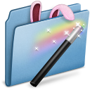 blue,magic,bunny icon