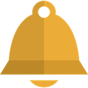 alert, bell, church, gold, warning icon