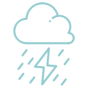 heavy rain, lighting, rain, storm, thunder, weather svg vector icon