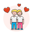 couple, gay, head, to svg vector icon