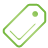 basic, green, tag icon