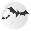 bats, halloween, moon, spooky icon