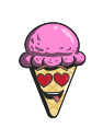 cartoon, cone, cream, emoji, ice svg vector icon