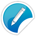 blue, pencil icon