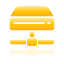 drive, hard, network, yellow icon