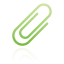 clip, green, paper icon