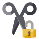 scissors,lock,open icon
