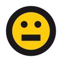 blank, emoji, emot, indecision, no expression, stare svg vector icon