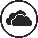 circle, high quality, media, onedrive, social, social media, storage svg vector icon
