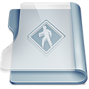 folder, glass, people, public icon