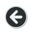 left, navigation, sticker icon