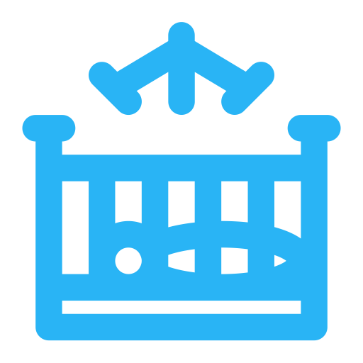 Crib svg vector icon