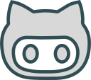 brand, github, logo, network, social svg vector icon