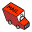 little,red,mail,truck,envelop,message,email,letter,transport,automobile,transportation,vehicle icon