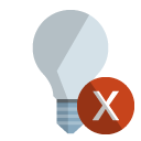 ligthbulb,off,cross icon