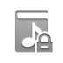 music,library,lock icon
