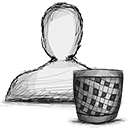 trash, user icon