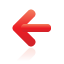 arrow, left, red icon