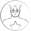 america, avatar, captain, captain america, marvel hero svg vector icon