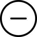 circle, close, minimize, minus, remove svg vector icon