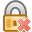 delete, lock icon