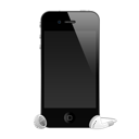 4g, apple, headphones, iphone, mobile icon