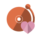 alarm,heart icon