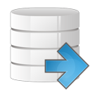 arrow, database, right icon