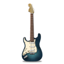 guitar, stratocastor, turquoise icon